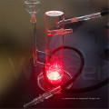 Cachimba de cristal súper barata con LED púrpura rojo rosado